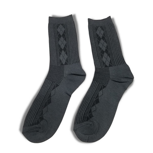 Premium Solid Cotton Grey Office Socks